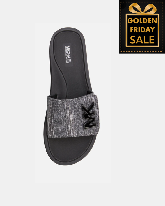 M.i.c.h.a.e.l K.o.r.s Logo Chain Mesh Slide