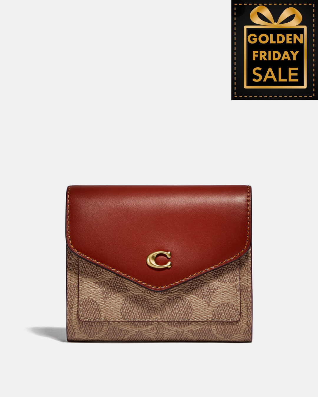 C.O.A.C.H Colorblock Coated Canvas Signature Wyn Small Wallet