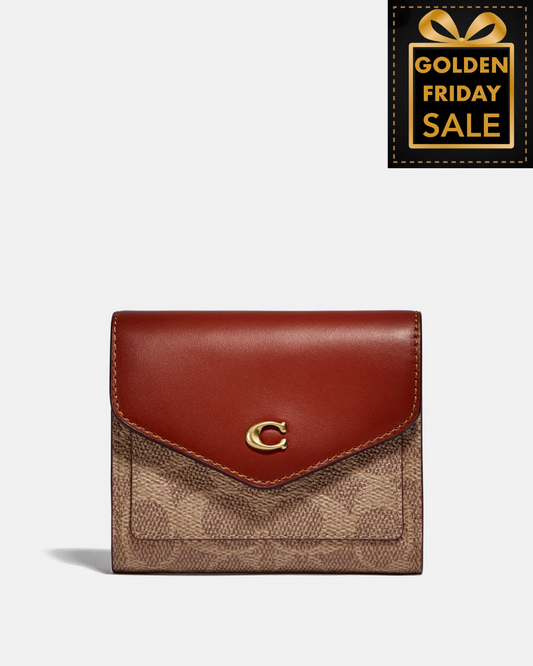 C.O.A.C.H Colorblock Coated Canvas Signature Wyn Small Wallet