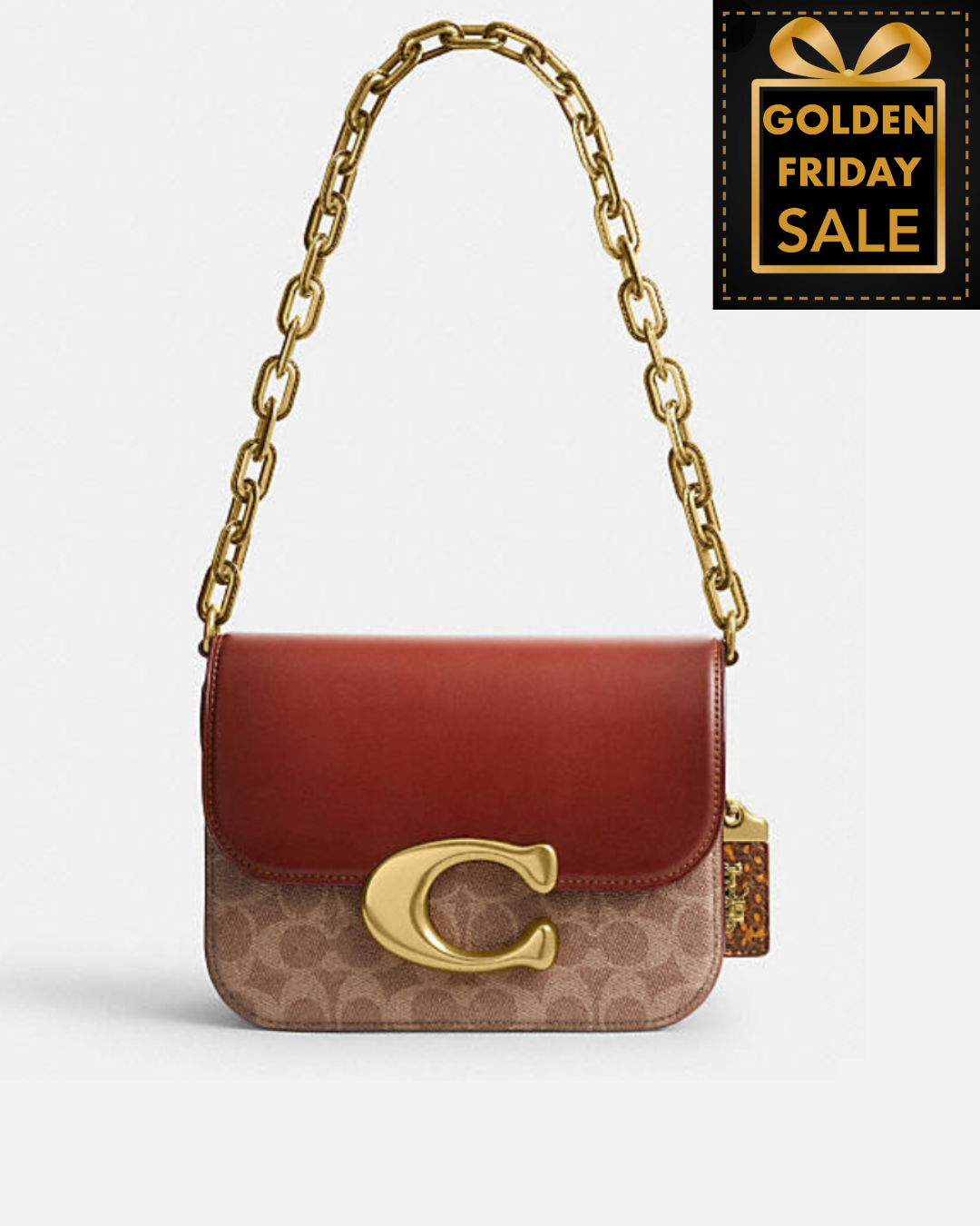 C.O.A.C.H IDOL BAG IN SIGNATURE CANVAS WITH SNAKESKIN DETAIL CROSSBODY BAG