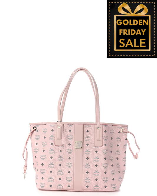 M.C.M Visetos Medium Liz Reversible Shopper Tote Bag