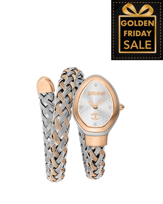 J.U.S.T C.A.V.A.L.L.I  Wrap-Around Analogue Novara Watch