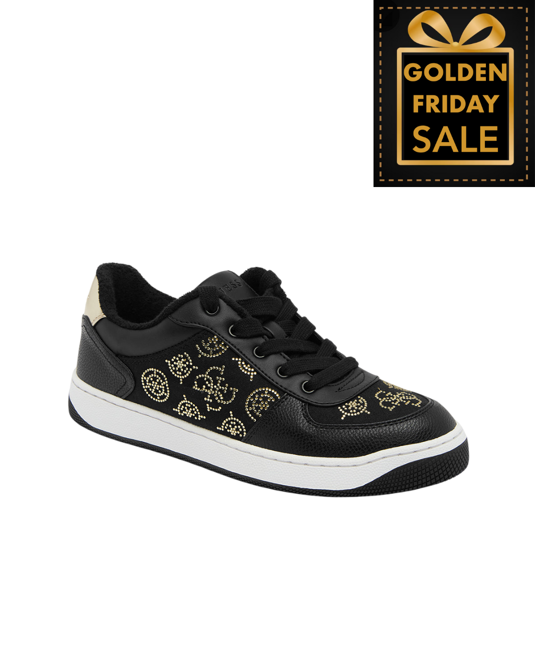 G.U.E.S.S Black invited low-top sneakers