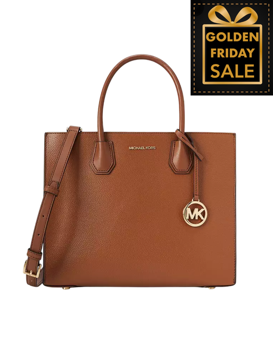 M.i.c.h.a.e.l K.o.r.s Mercer Large Pebbled Leather Accordion Tote Bag