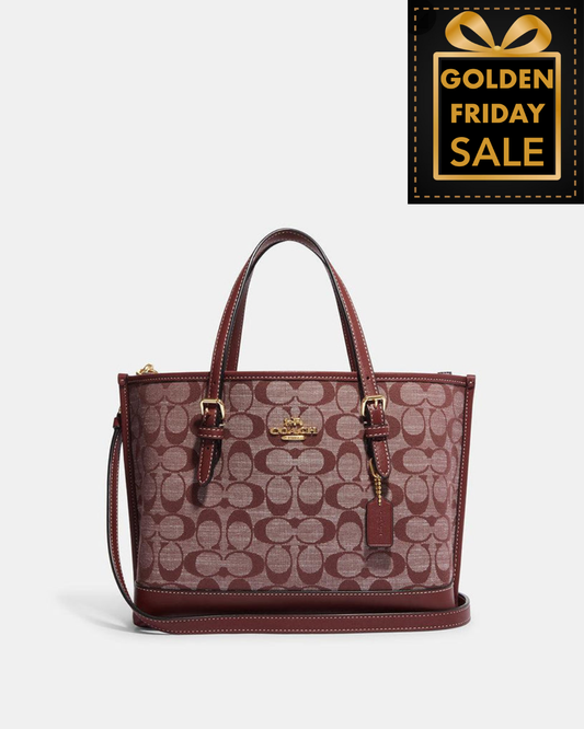 C.O.A.C.H Mollie Tote 25 In Signature Chambray Bag