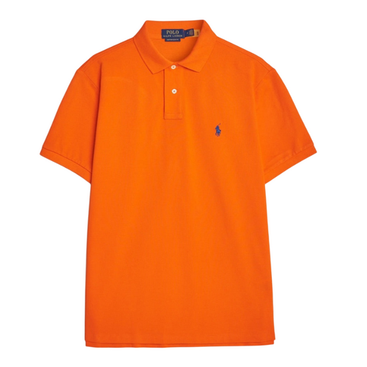 P.o-L.O. R.A-L.P.H. L.A.U-R.E.N. Cotton Polo Shirt Orange (Custom Slim Fit)
