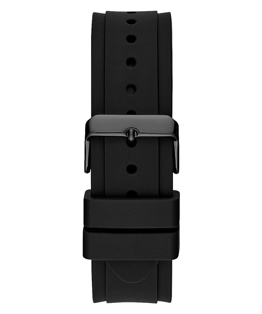 G.U.E.S.S Guess Legacy Black Dial Black Rubber Strap Watch