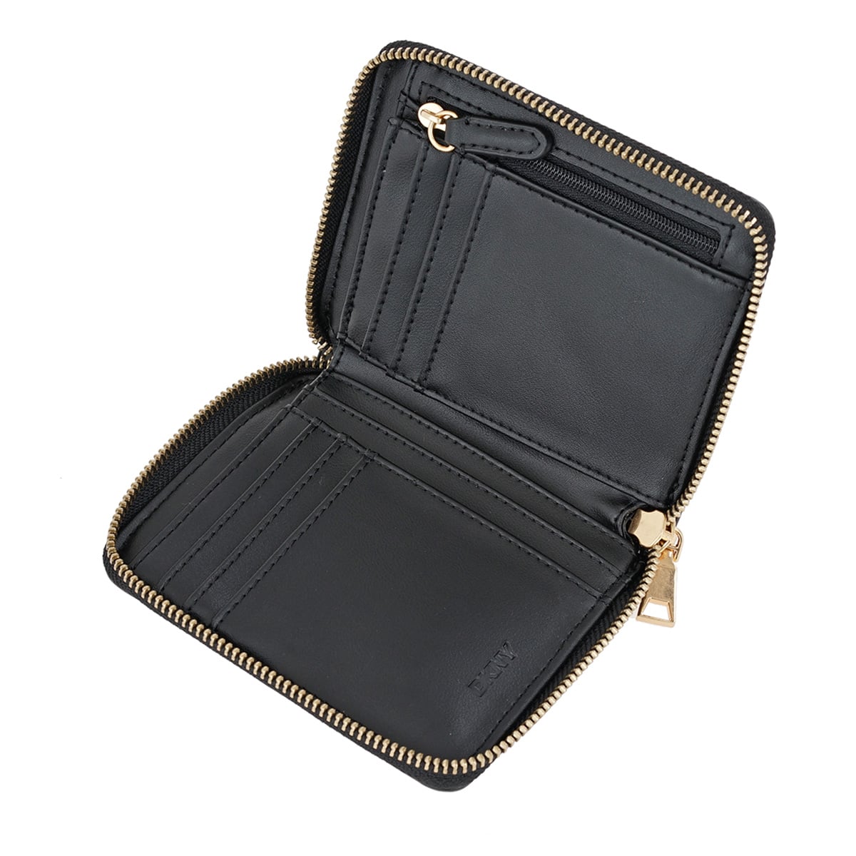 D.K.N.Y Hadlee Small Zip Around Wallet Black