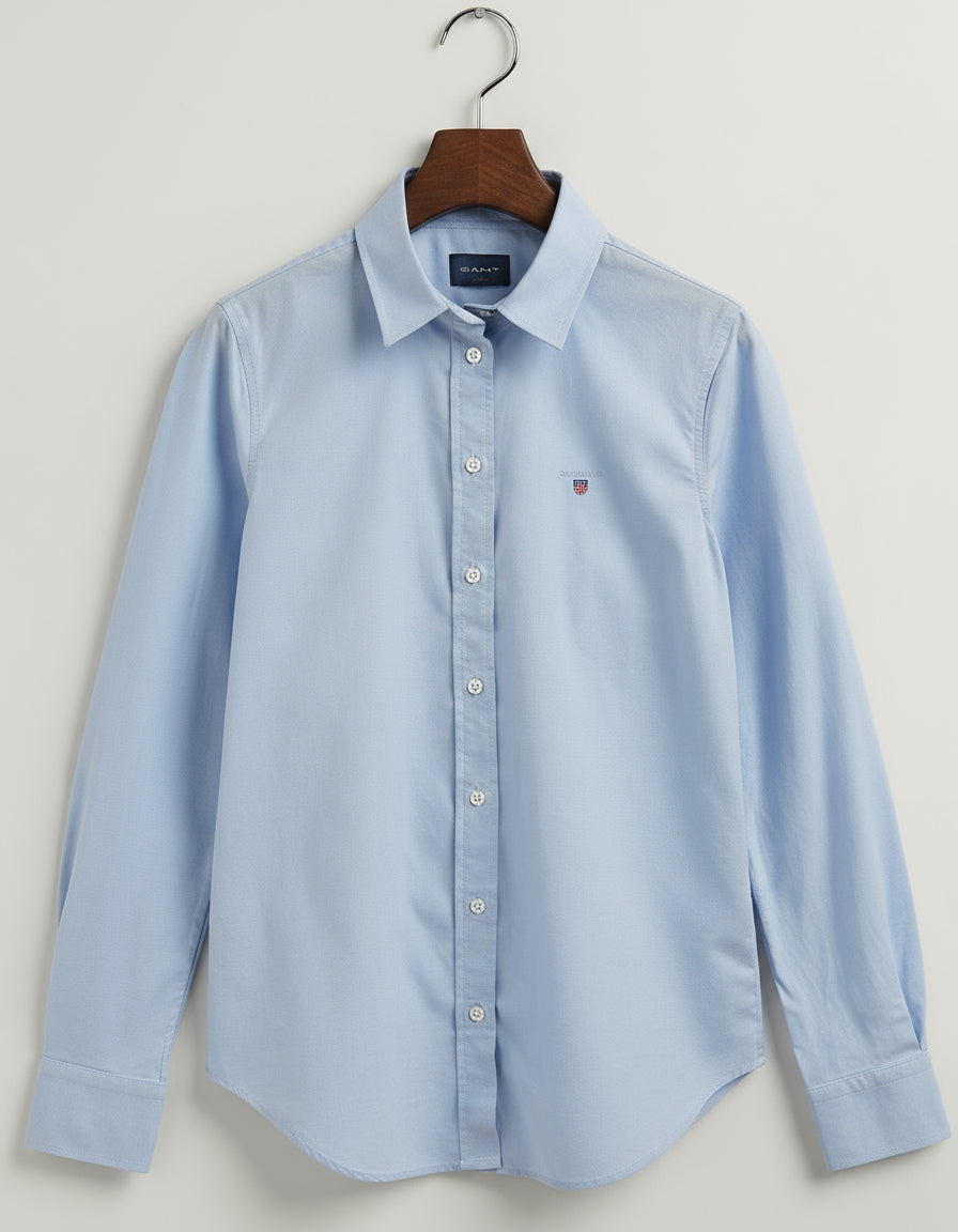 G.A.N.T Regular Fit Shirt Long Sleeves Sky Blue