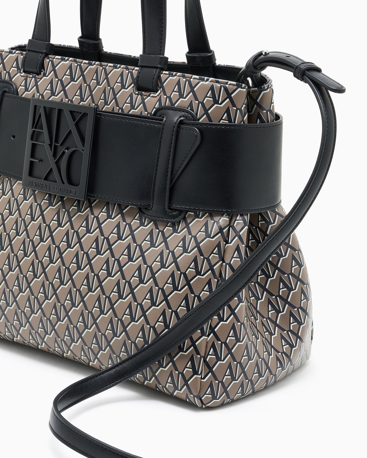 A.R.M.A.N.I E.X.C.H.A.N.G.E Handbag with allover logo