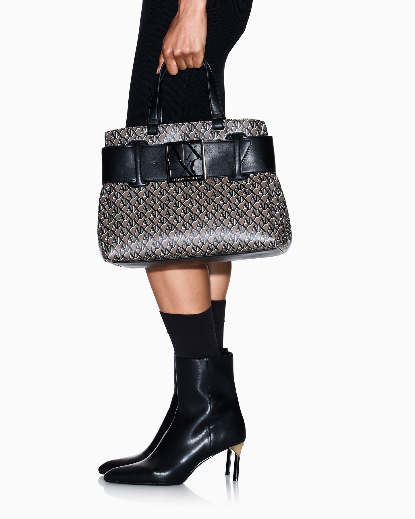 A.R.M.A.N.I E.X.C.H.A.N.G.E Handbag with allover logo