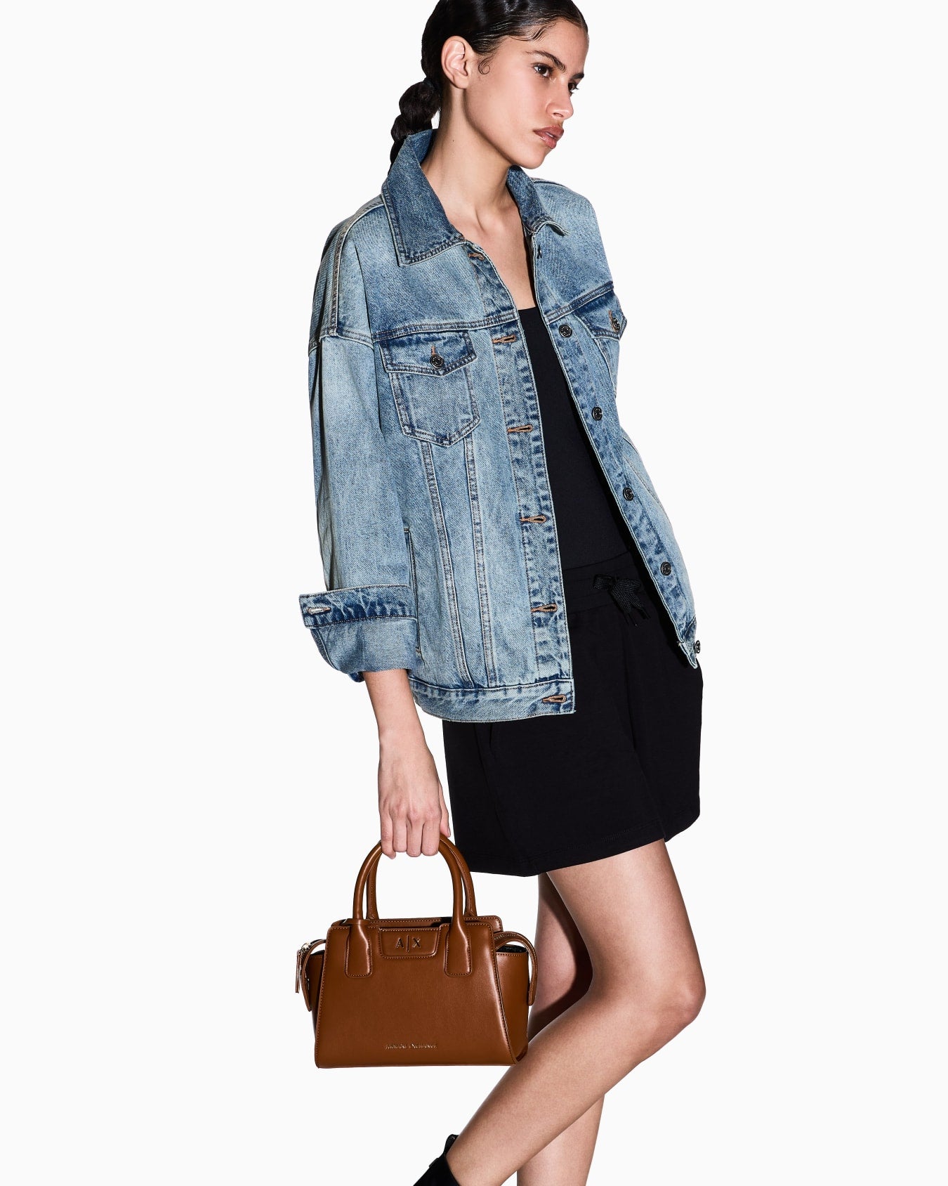 A.R.M.A.N.I E.X.C.H.A.N.G.E Handbag with shoulder strap and logo