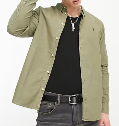 A.l.l.S.a.i.n.t.s HERMOSA RAMSKULL RELAXED FIT SHIRT Dusty Green