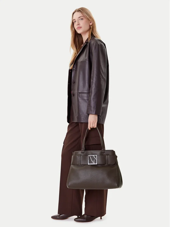 A.R.M.A.N.I E.X.C.H.A.N.G.E Technical water-resistant shoppers with maxi logo
