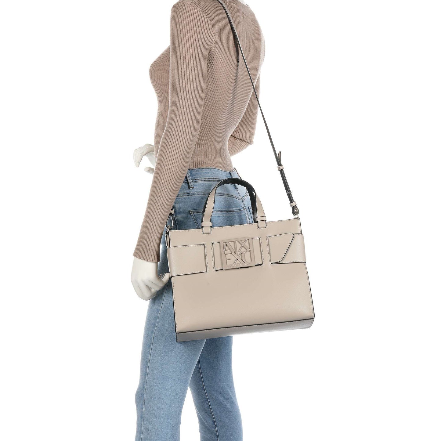 A.R.M.A.N.I E.X.C.H.A.N.G.E Shoulder/Crossbody Zipper Bag