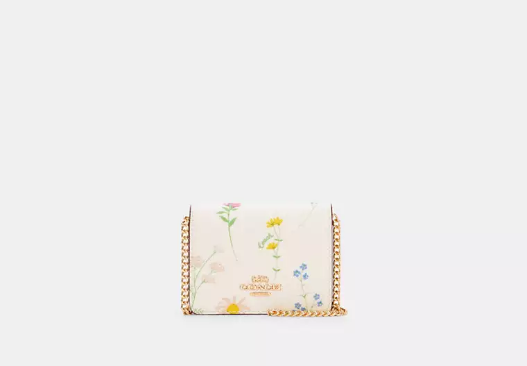 C.O.A.C.H Mini Wallet With Spaced Wildflower Print