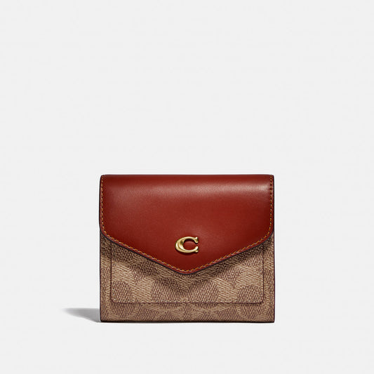 C.O.A.C.H Colorblock Coated Canvas Signature Wyn Small Wallet
