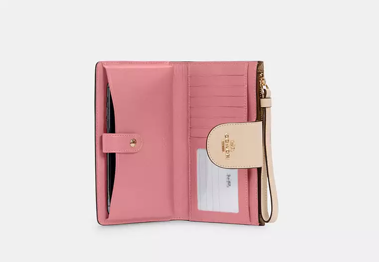 C.O.A.C.H Wallet In Signature Canvas With Evergreen Floral Print