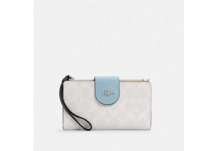 C.O.A.C.H Tech Phone Wallet In Colorblock Signature Canvas