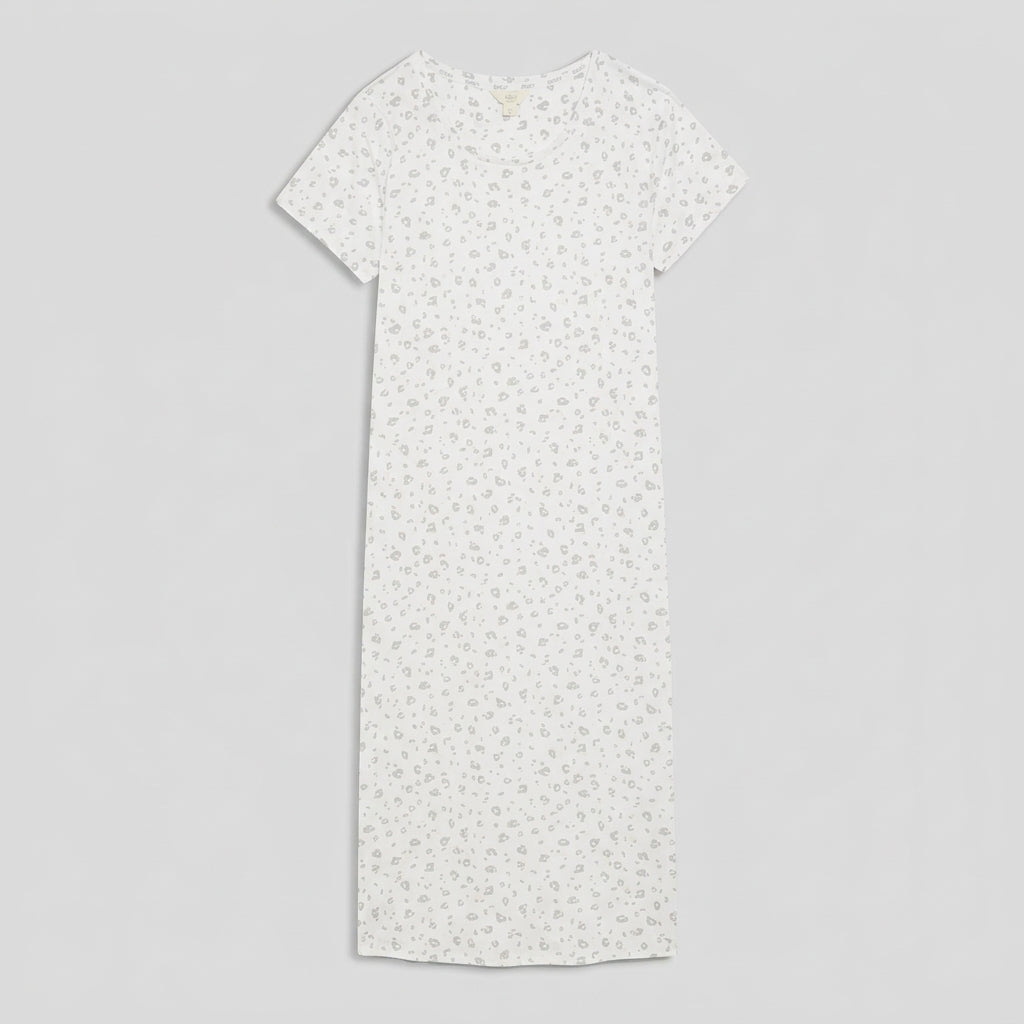 ` Cotton Modal Animal Print Long Nightshirt