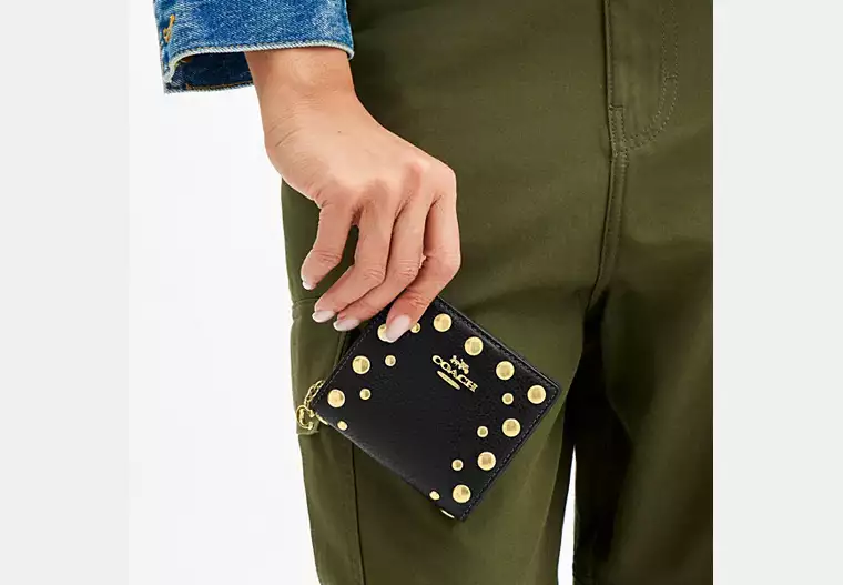 C.O.A.C.H Snap Wallet With Rivets