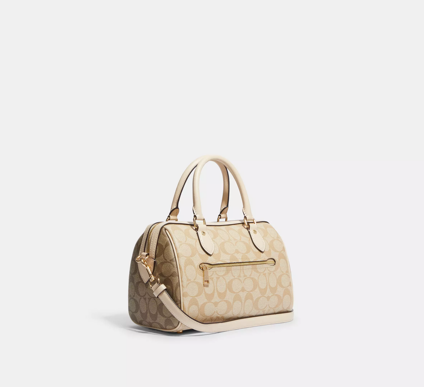 C.O.A.C.H Rowan Satchel Bag In Blocked Signature Canvas CROSSBODY