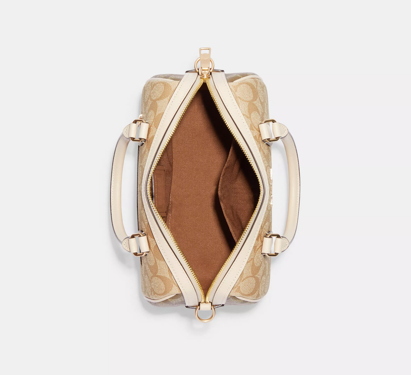 C.O.A.C.H Rowan Satchel Bag In Blocked Signature Canvas CROSSBODY