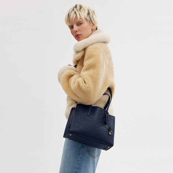 C.O.A.C.H 28 Carrier Bag in Leather with Coach Print