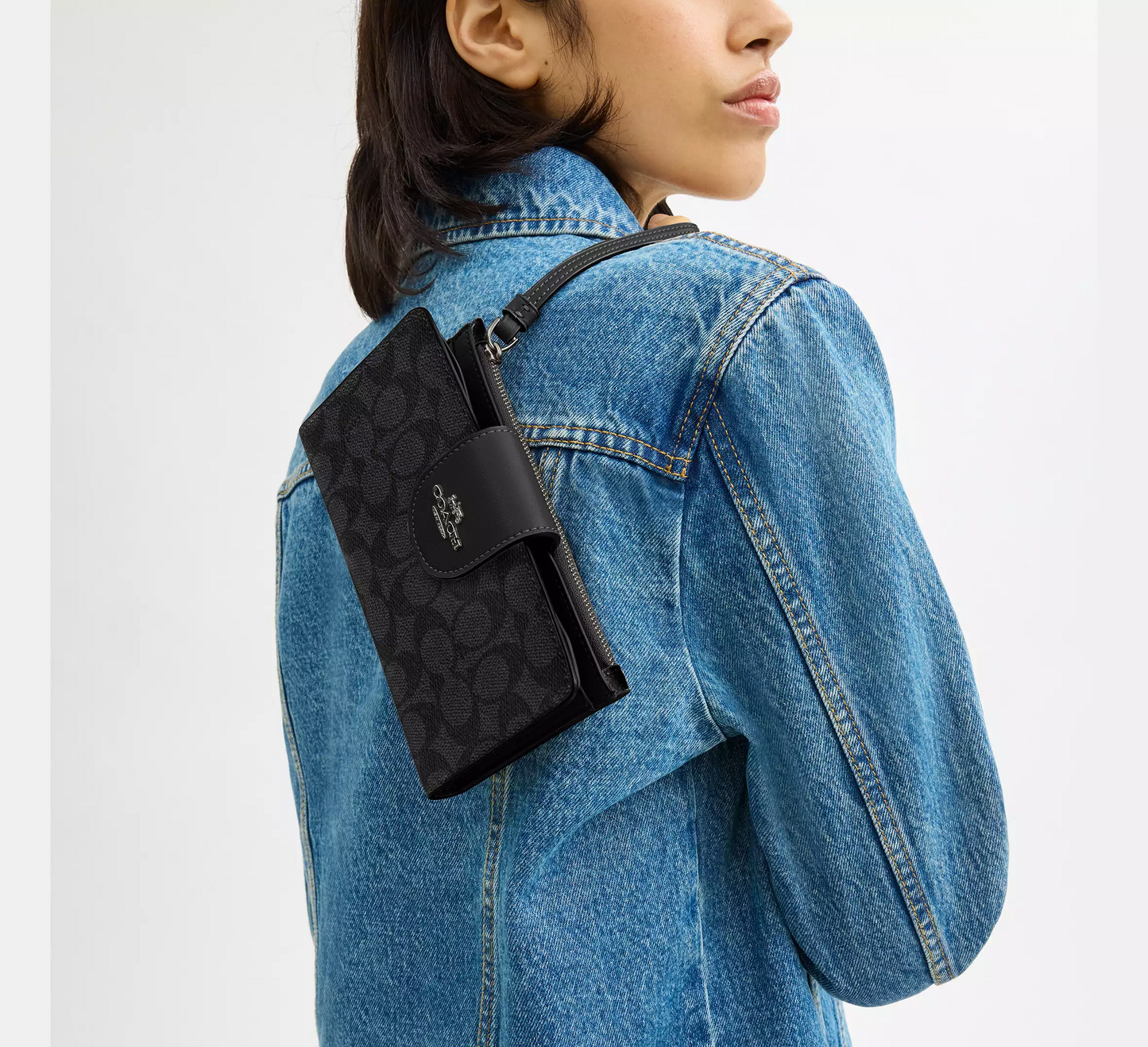C.O.A.C.H Tech Phone Wallet In Colorblock Signature Canvas
