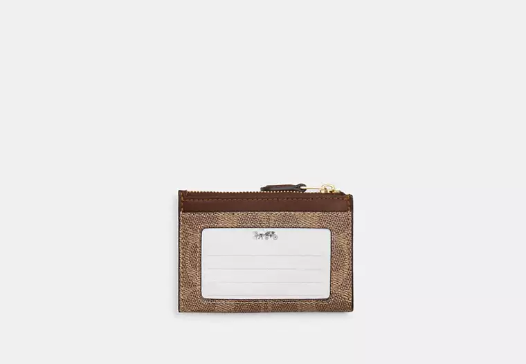 C.O.A.C.H Mini Skinny Id Case In Signature Canvas