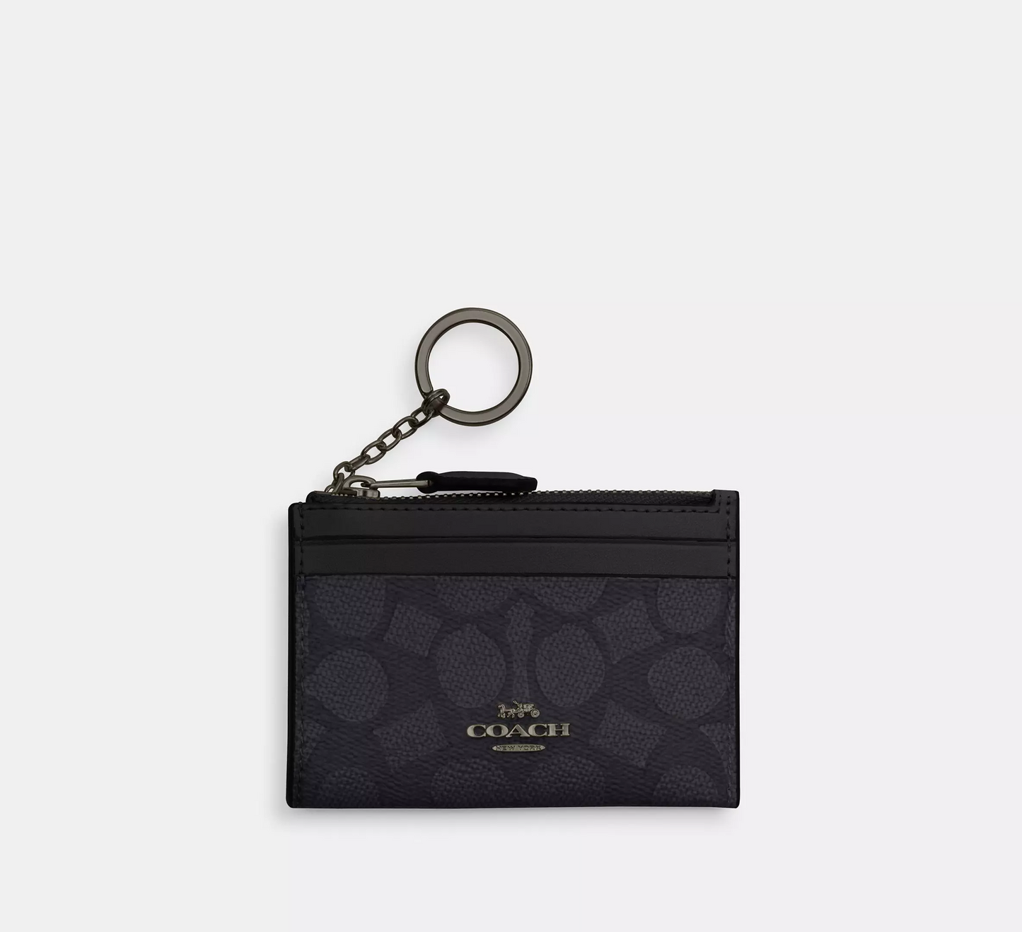 C.O.A.C.H Mini Skinny Id Case In Signature Canvas Card Holder