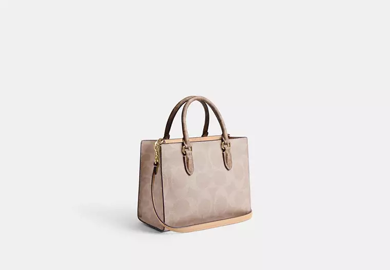 C.O.A.C.H Maggie Small Tote Bag In Blocked Signature Canvas