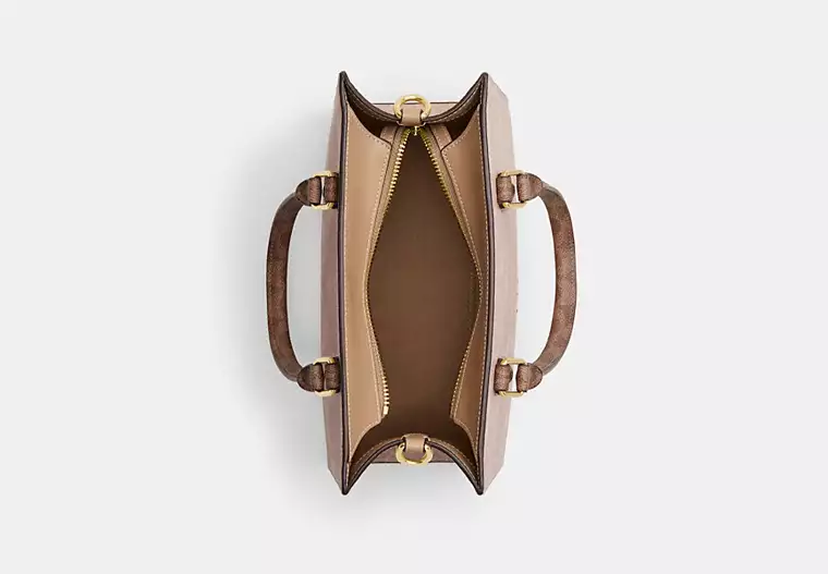 C.O.A.C.H Maggie Small Tote Bag In Blocked Signature Canvas