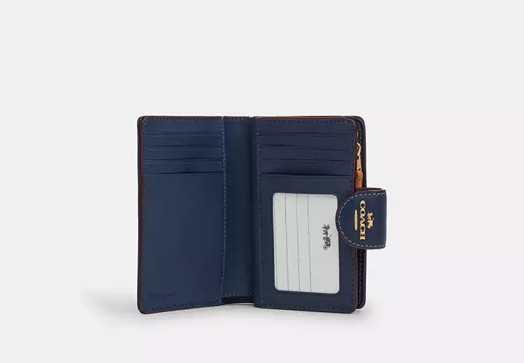 C.O.A.C.H Medium Corner Zip Wallet in Signature Canvas