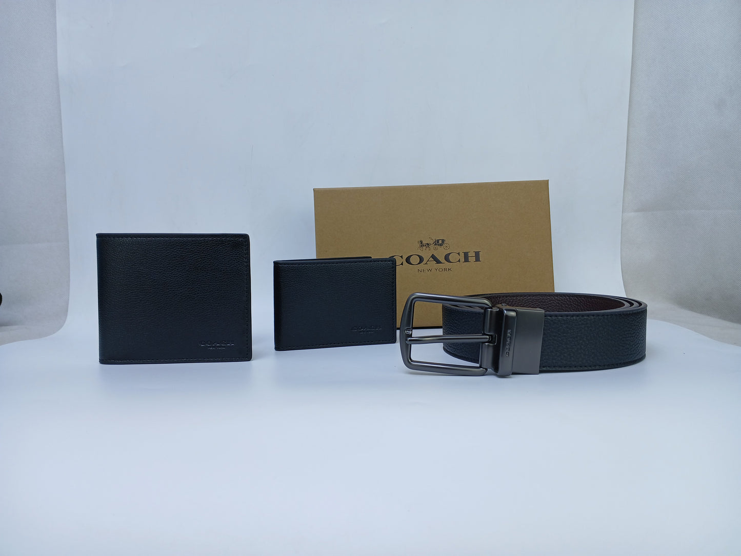 C.O.A.C.H Set Of Wallet , Card Holder & Belt