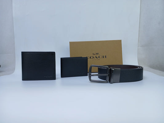 C.O.A.C.H Set Of Wallet , Card Holder & Belt