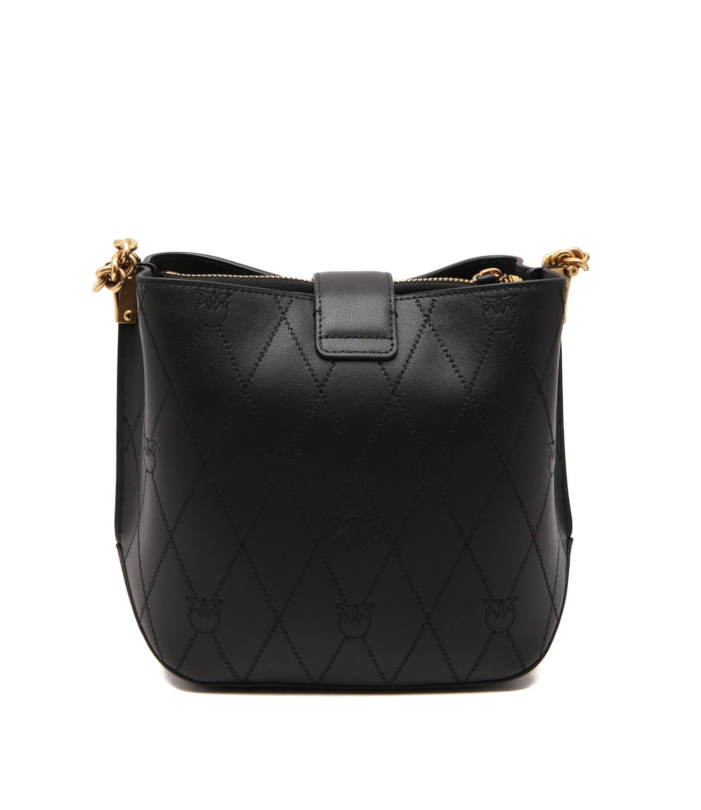 P.I.N.K.O Leather bucket bag LOVE BUCKET WAVE LOGO CL