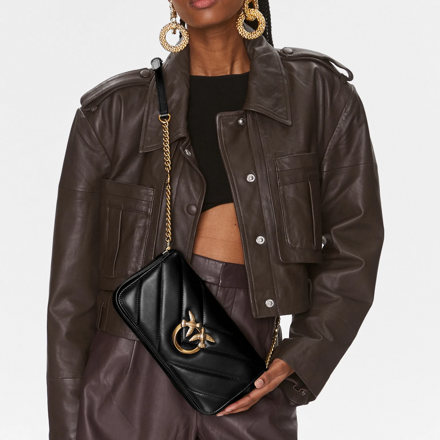 P.I.N.K.O Handbag Love Click Baguette Mini
