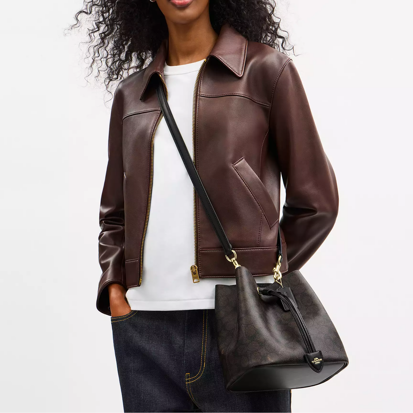 C.O.A.C.H Rowan Bucket Bag In Signature Canvas