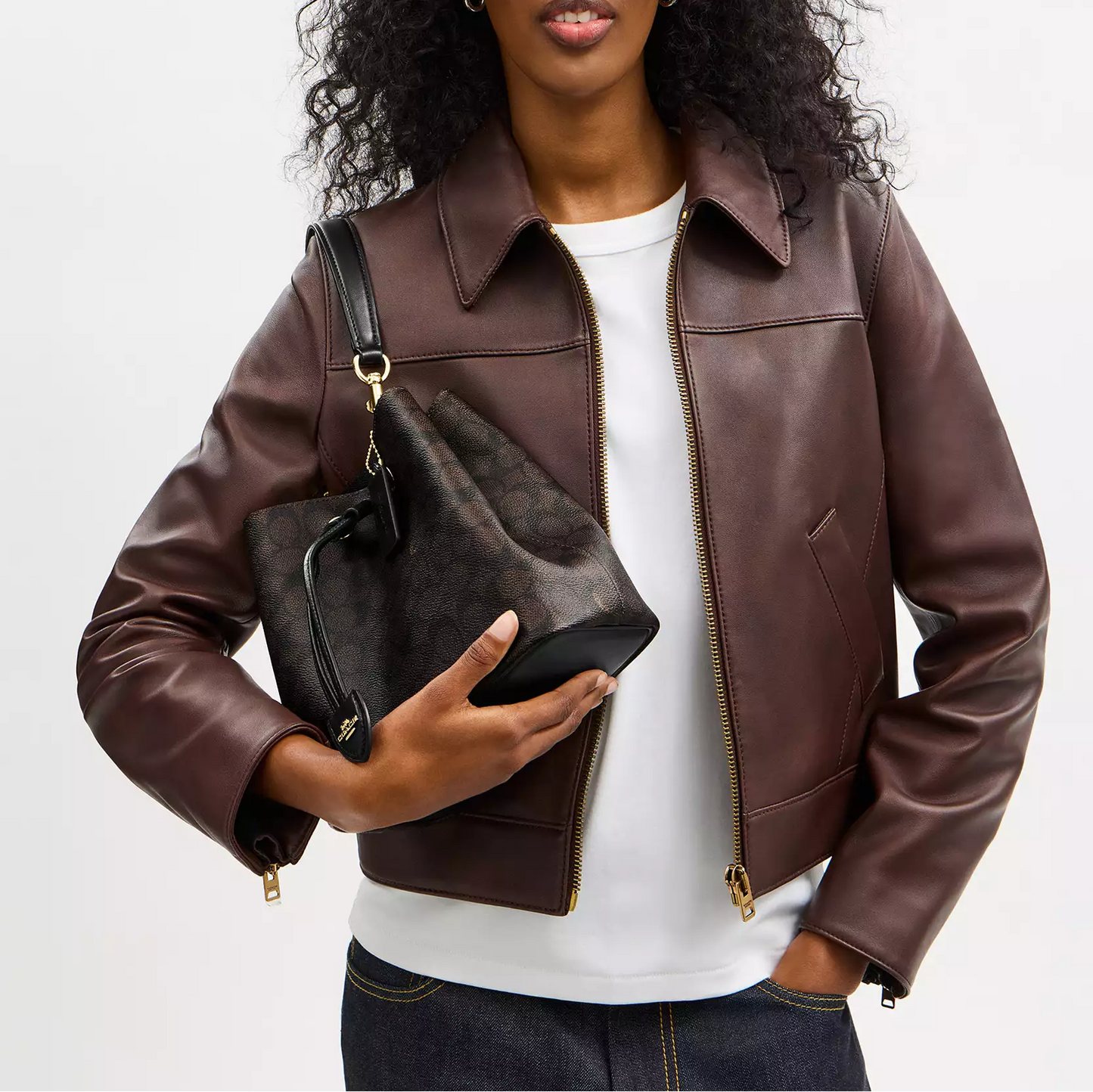 C.O.A.C.H Rowan Bucket Bag In Signature Canvas