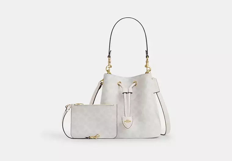 C.O.A.C.H Rowan Bucket Bag In Signature Canvas
