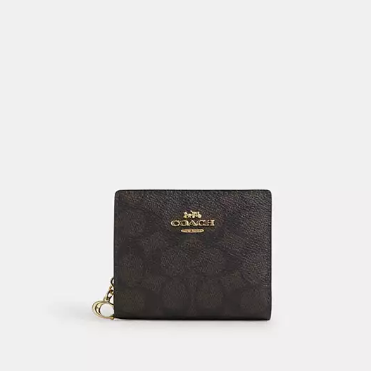 C.O.A.C.H Snap Wallet In Signature Canvas
