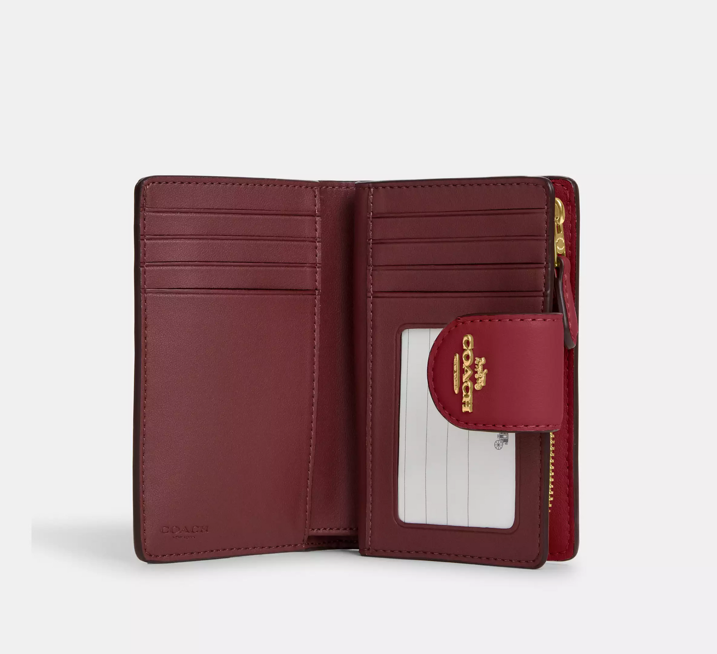 C.O.A.C.H Medium Corner Zip Wallet With Signature Leather