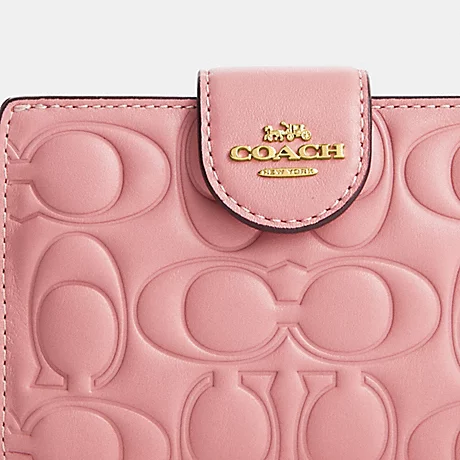 C.O.A.C.H Medium Corner Zip Wallet With Signature Leather