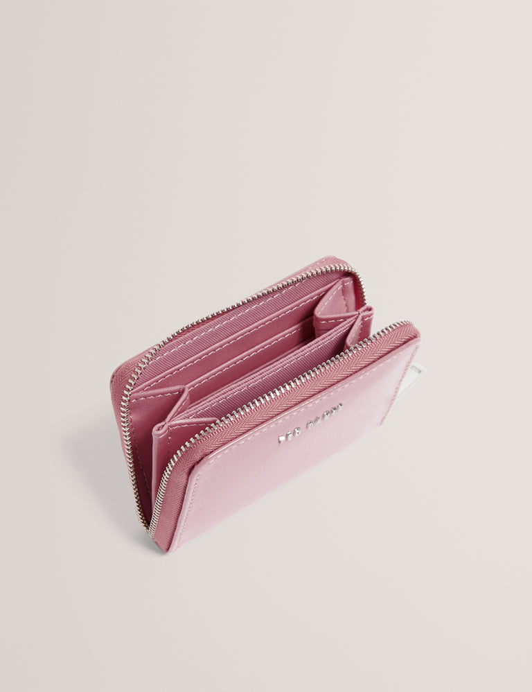 T.E.D B.A.K.E.R Crinnie Crinkle Small Zip Around Wallet Pink