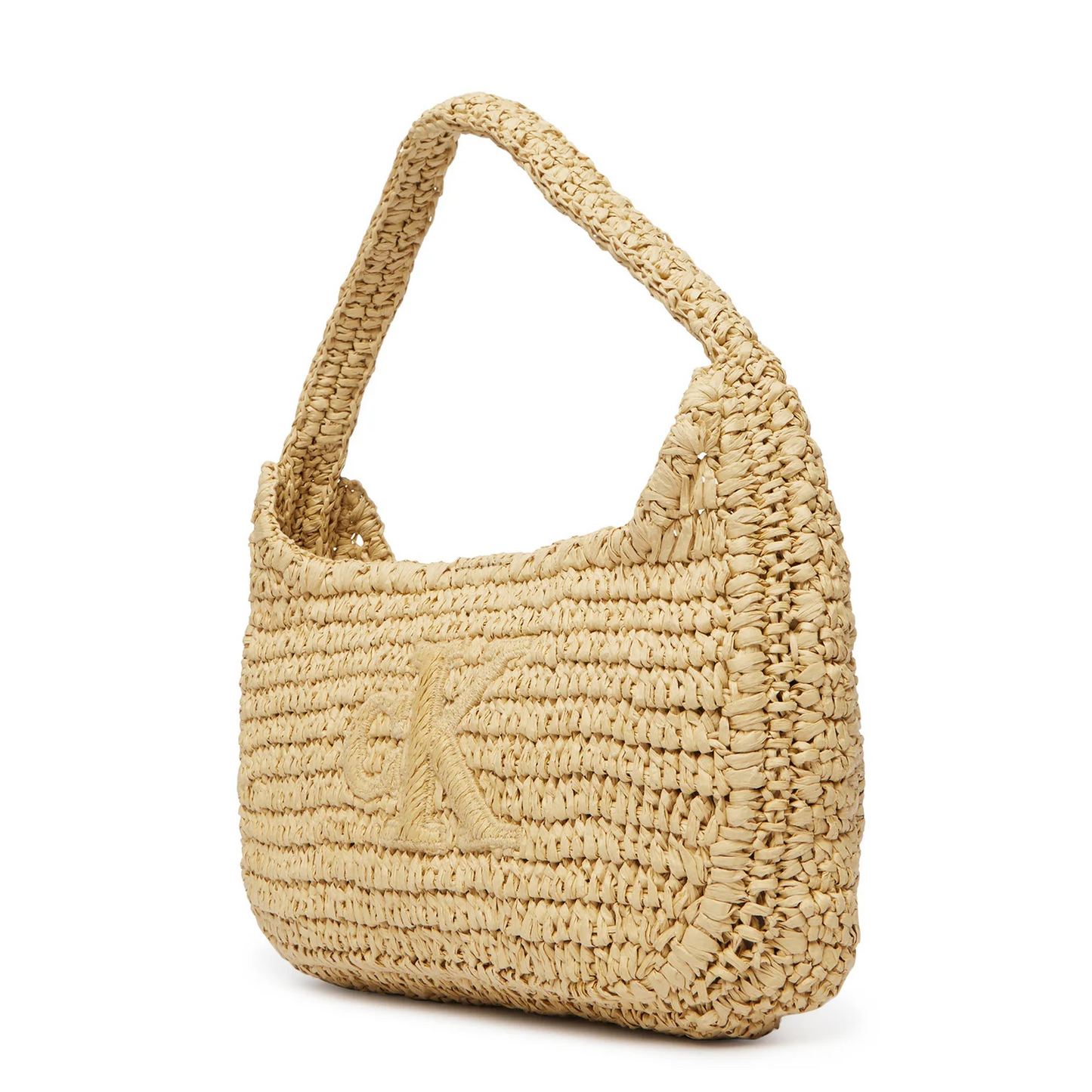 C.A.L.V.I.N K.L.E.I.N  Bold Ck Raffia Sm Shoulder Bag LV04F3449G Brown