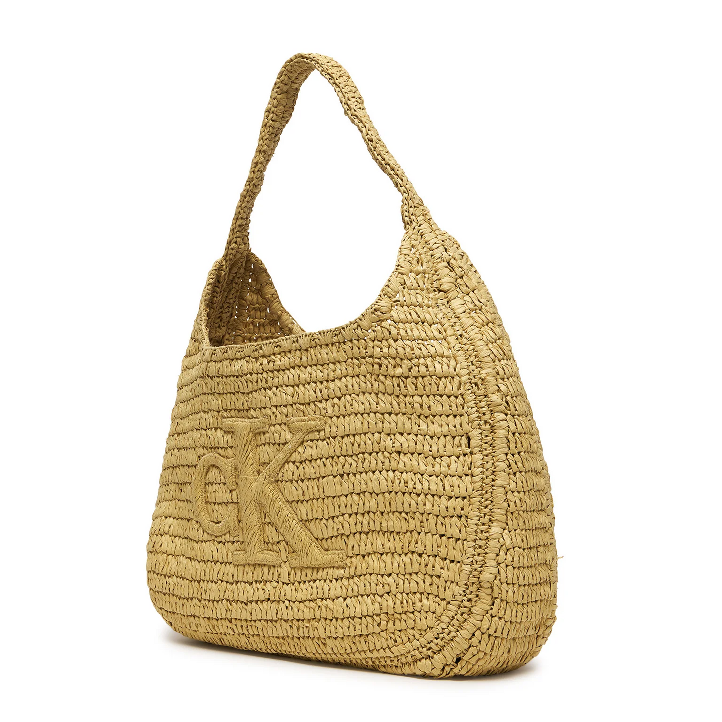 C.A.L.V.I.N K.L.E.I.N Bold Ck Raffia Sm Shoulder Bag LV04F3448G Brown