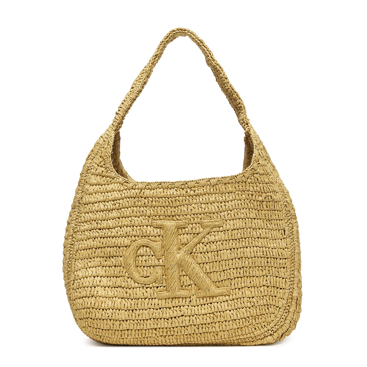 C.A.L.V.I.N K.L.E.I.N Bold Ck Raffia Sm Shoulder Bag LV04F3448G Brown