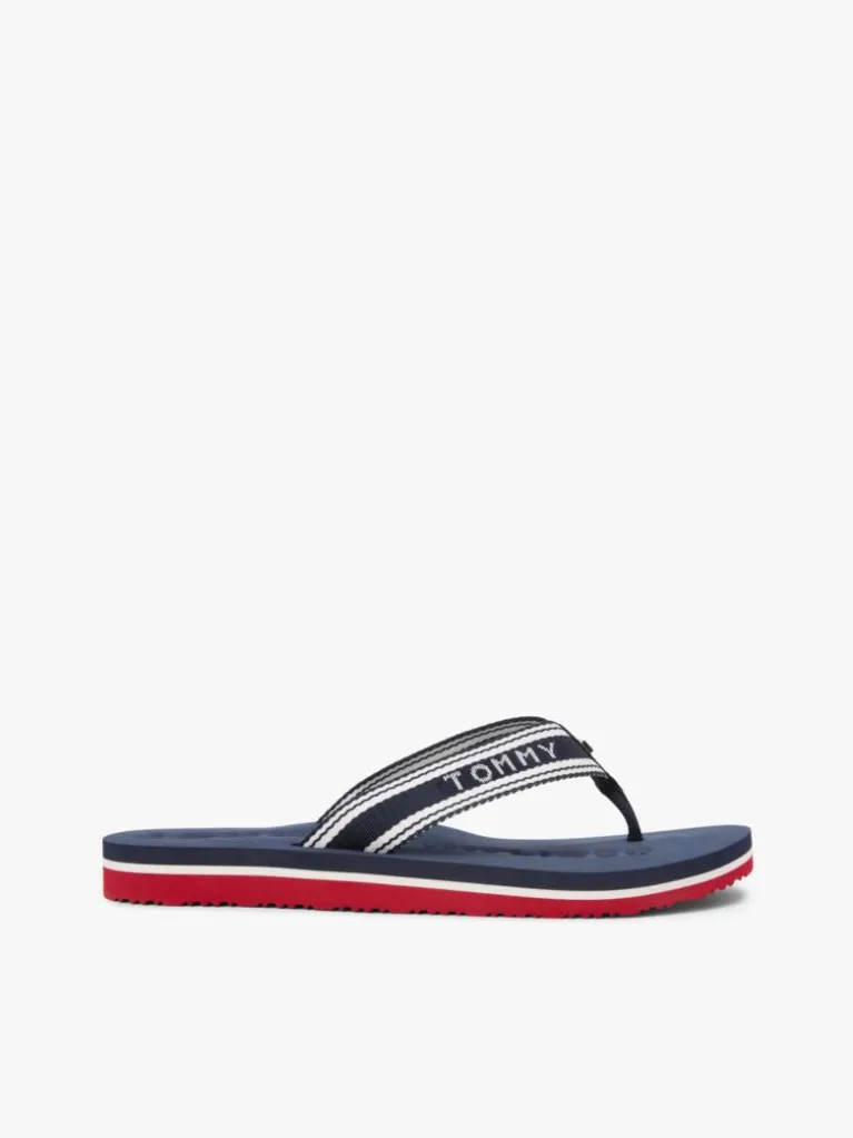 T.O.M.M.Y H.I.LF.I.G.E.R Women's Blue Flip-Flop Sandals