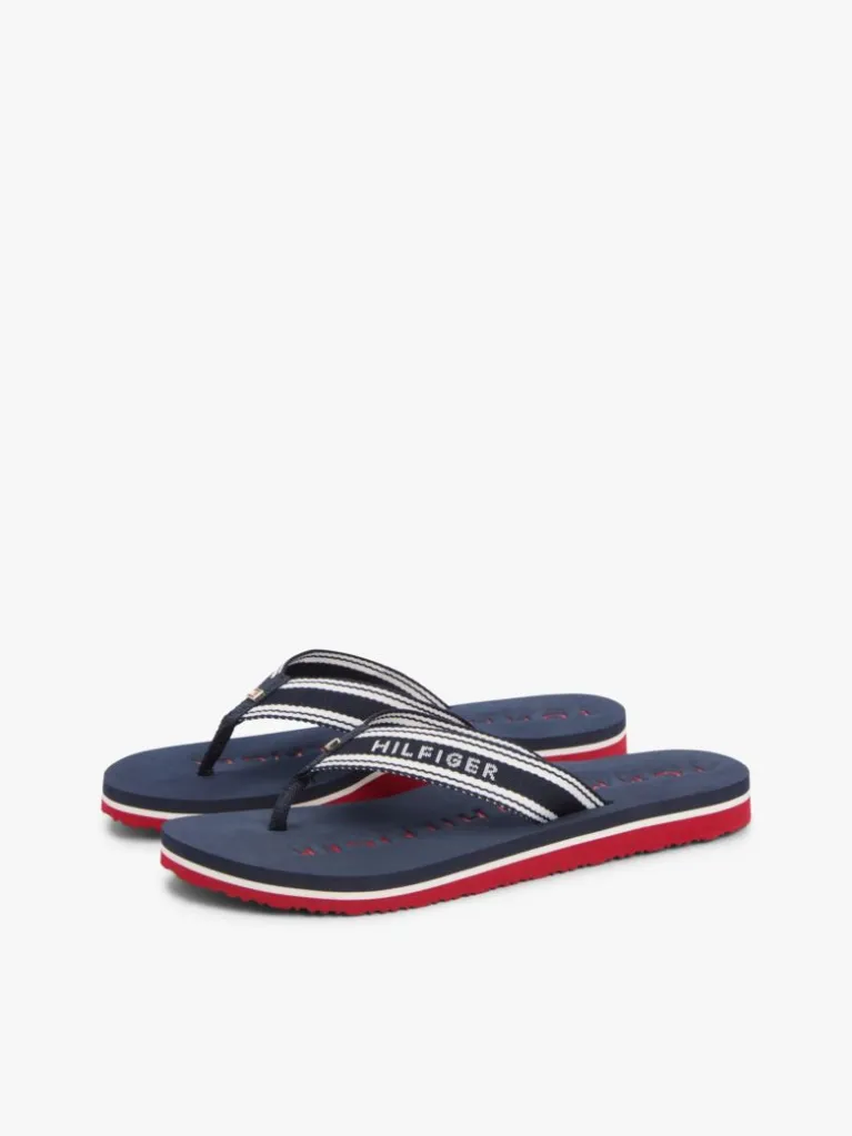 T.O.M.M.Y H.I.LF.I.G.E.R Women's Blue Flip-Flop Sandals